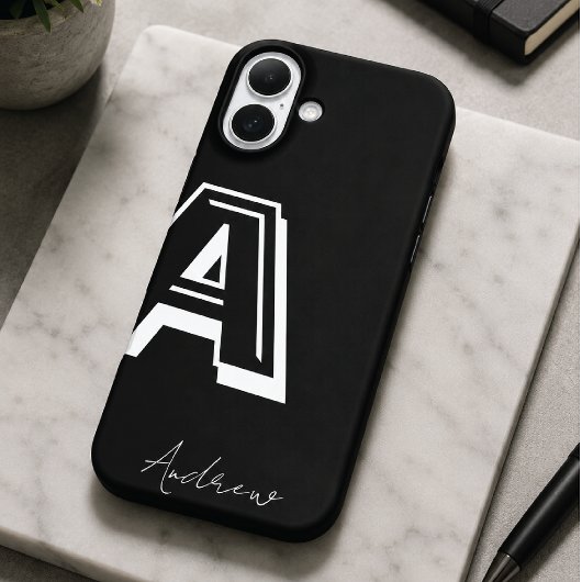 Zwarte telefoonhoes - gepersonaliseerde naam Case-Mate iPhone case