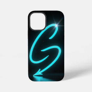 Zwarte telefoonhoes met neon gloed iPhone 12 mini hoesje