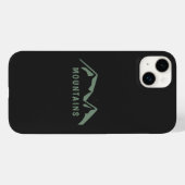Zwarte telefoontas met groene bergen Case-Mate iPhone case (Achterkant (horizontaal))