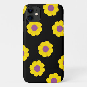Zwarte telefoontas W/ Yellow Flowers diverse stijl Case-Mate iPhone Case