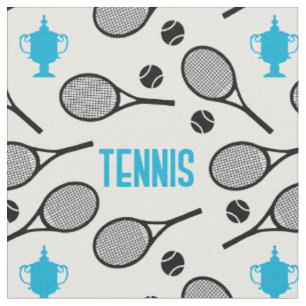 Zwarte tennisrackets op wit - aanpasbaar! stof