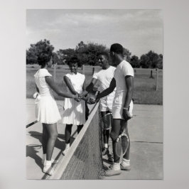 Zwarte tennisspelers poster