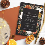Zwarte terracotta floral rustic vrijgezellenfeest kaart<br><div class="desc">Het Robuuste waterverf florale vrijgezellenfeest nodigt uit. Met prachtige roest,  terracotta,  wazige roze,  zwarte en groene pasta's met de waterverf eucalyptus. Deze moderne uitnodiging zal zeker de stijl bepalen voor je grote dag.</div>