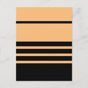 Zwarte terracotta horizontale strepen briefkaart