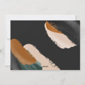 Zwarte terracotta moderne, minimale waterverf foto feestdagenkaart (Achterkant)