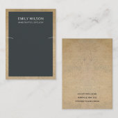 ZWARTE TERRACOTTA TEXTURE GRENSOVERSCHRIJDENDE KET VISITEKAARTJE (Voorkant / Achterkant)