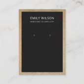 ZWARTE TERRACOTTA-TEXTURE GRENSOVERSCHRIJDENDE WEE VISITEKAARTJE (Voorkant)