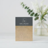 ZWARTE TERRACOTTA TEXTURE LOGO KETTING VISITEKAARTJE (Staand voorkant)