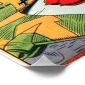 ZWARTE TERROR Cool  Comic Book Hoesje Art Poster (Hoek)