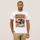 ZWARTE TERROR Cool  Comic Book Hoesje Art T-shirt (Voorkant volledig)