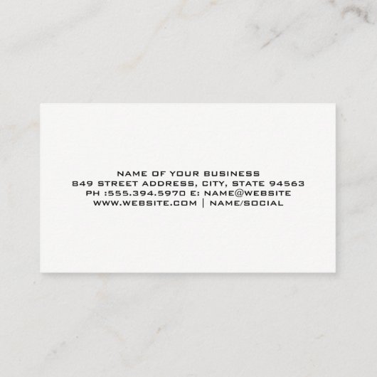 Zwarte textuur achtergrond | QR-code-Visitekaartje Visitekaartje (Achterkant)