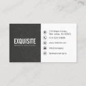 Zwarte textuur Concrete muur Visitekaartje (Achterkant)