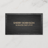 Zwarte textuur | Ledergrens Visitekaartje (Voorkant)