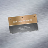 Zwarte Textuur | Metalen Industriële Klinknagels Magnetisch Visitekaartje (Voorbeeld)