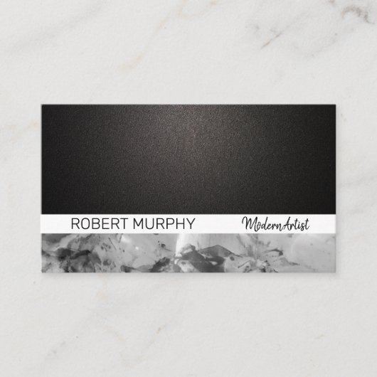Zwarte textuur | VISITEKAARTJE WATERVERF (Voorkant)