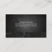 Zwarte Textuur | Zwarte Leisteen Marmer Visitekaartje (Achterkant)