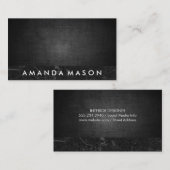 Zwarte Textuur | Zwarte Leisteen Marmer Visitekaartje (Voorkant / Achterkant)