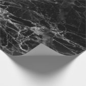 Zwarte textuurachtergrondsteen cadeaupapier (Hoek)