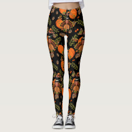 zwarte Thanksgiving turkije Leggings