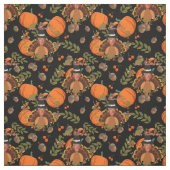 zwarte Thanksgiving turkije Stof (Swatch)