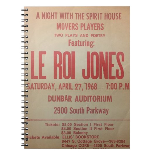 Zwarte theater | LeRoi Jones Spiral-fotonotebook Notitieboek (Voorkant)