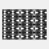 Zwarte Thumbprint Cookie Tree Bark Patroon Inpakpapier Vel (Voorkant 2)