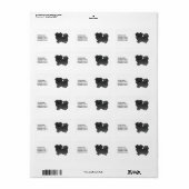 Zwarte Tibetaanse Spaniel Mopshond & Tekst Etiket (Full Sheet)