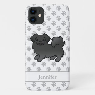 Zwarte Tibetaanse Spaniel Schattige Cartoon Hond & Case-Mate iPhone Case