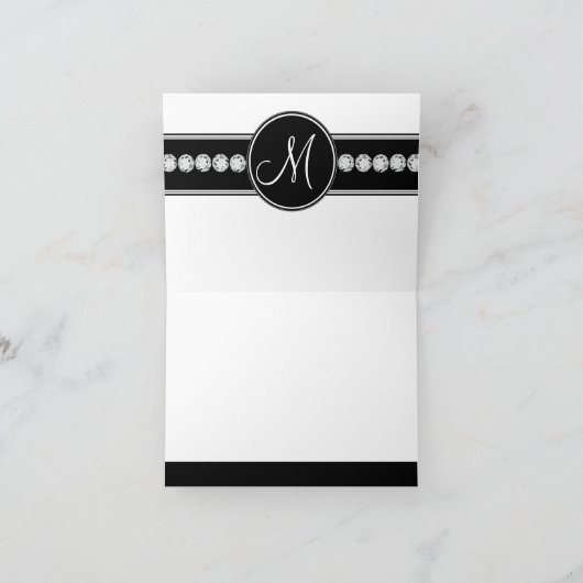 Zwarte Tie Affair Trouwfoto Bedankt Kaarten (Binnen)