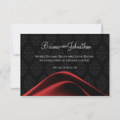 Zwarte Tie Diamant Bewaar de Datum Save The Date (Achterkant)