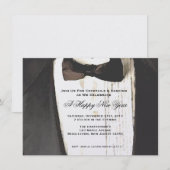 Zwarte Tie Formele Gelegenheid Uitnodiging (Voorkant / Achterkant)