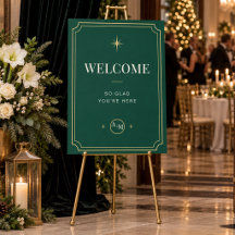 Zwarte Tie Kerst Welkom Groen & Champagne Goud