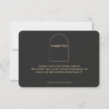 Zwarte Tie Luxe Zakelijk Bedankt voor Uw Bestellin