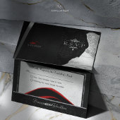 Zwarte Tiediamant RSVP Kaartje