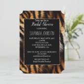 Zwarte Tijger Dierenprint Kaart (Staand voorkant)