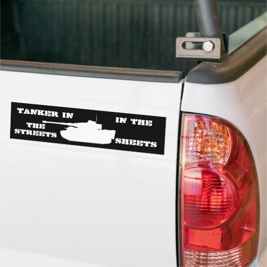 zwarte tijger in de vellen bumpersticker (Op Truck)