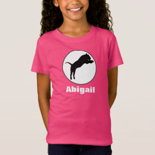 Zwarte Tijger Tekening in Witte Cirkel T-shirt