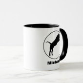 Zwarte tijgertekening in cirkelvormig Lijst aanpas Mok (Voorkant rechts)