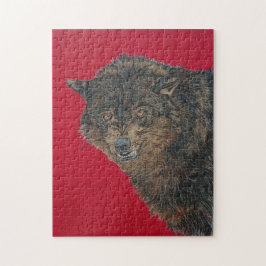 Zwarte Timberwolf Legpuzzel