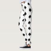 Zwarte tinten op wit leggings (Links)