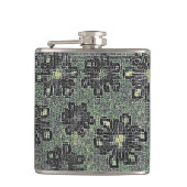 zwarte tinten tegen grijs heupfles (Voorkant)