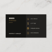 Zwarte tinten visitekaartje (Achterkant)