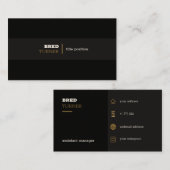 Zwarte tinten visitekaartje (Voorkant / Achterkant)