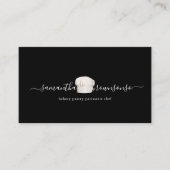 Zwarte tiny Bakery Chef Pet Visitekaartje (Voorkant)