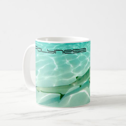 Zwarte Tip Ref Shark Coffee-Mok Koffiemok (Voorkant links)