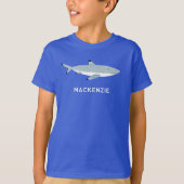 Zwarte Tipped Reef Shark Gepersonaliseerde Naam T-shirt (Voorkant)