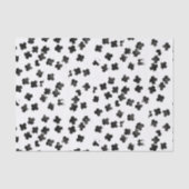 Zwarte Tissue Papier met Cross-structuur (Voorkant)