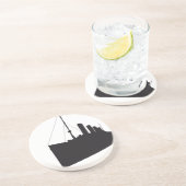 Zwarte titanium zandsteen onderzetter (Zijkant)