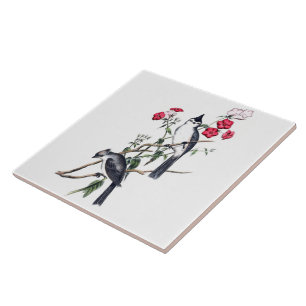 ZWARTE TITEMOUSE tegels Tegeltje