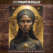 Zwarte Toeareg vrouw prinses Tissuepapier